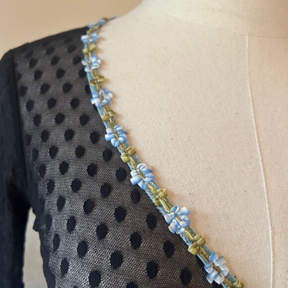 ***SOLD***Vintage Betsey Johnson New York Swiss Dot Mesh Maxi Dress - Picture 3 of 8